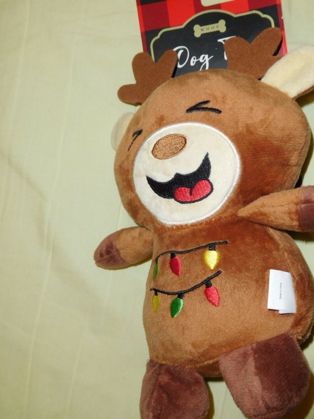NWT Woof Dog Toy Reindeer